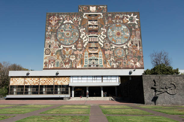 UNAM Central Library stock photo
