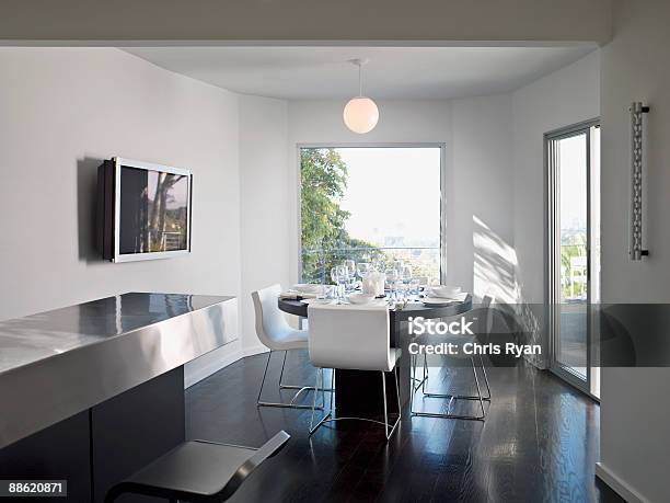 Interior Of Modern Dining Room Stock Photo - Download Image Now - Dining Room, Home Interior, California
