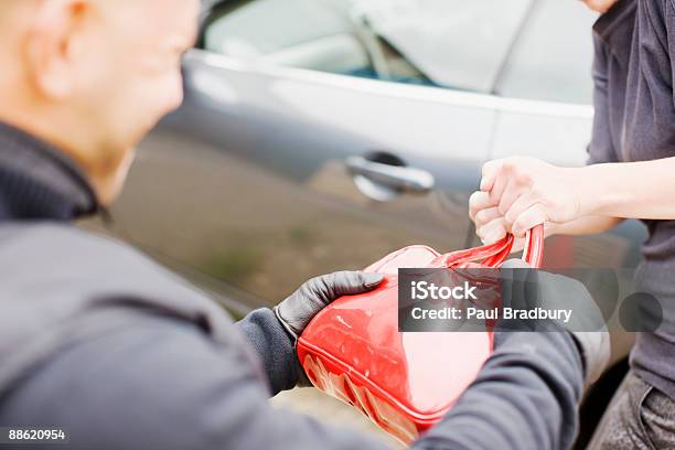 Mugger Stealing Handbag Stock Photo - Download Image Now - Thief, Purse, Stealing - Crime
