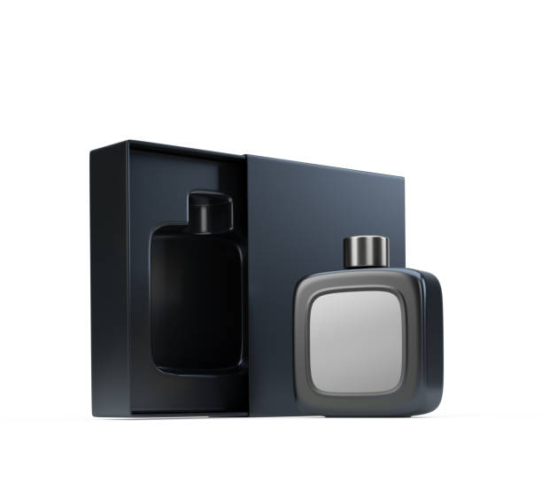 istock Black fragrance perfume bottle mockup 886210142