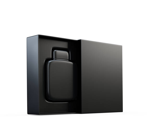 istock Black fragrance perfume bottle mockup 886210172