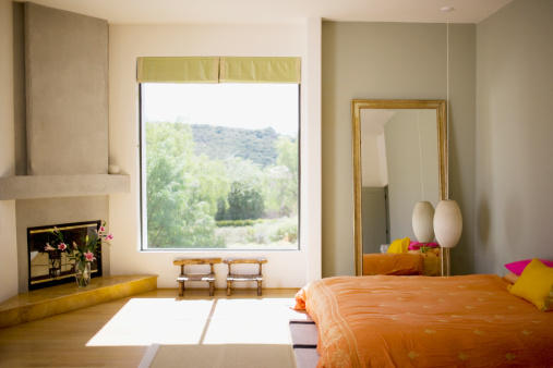 Interior of modern bedroom