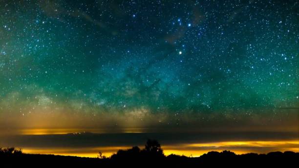 istock Star trail and milkyway in Atacama desert, Chile 886214804