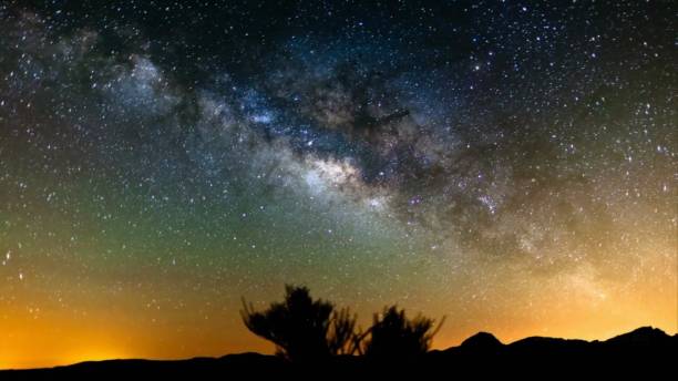 istock Star trail and milkyway in Atacama desert, Chile 886214816