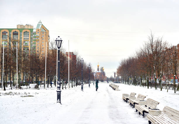 istock Alley at winter. 886215278