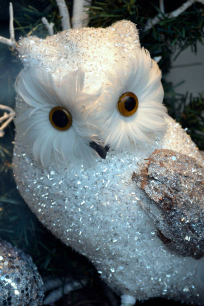 istock White owl toy as new year's decoration 886227266