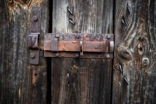 Photo of Old wooden door – door latch
