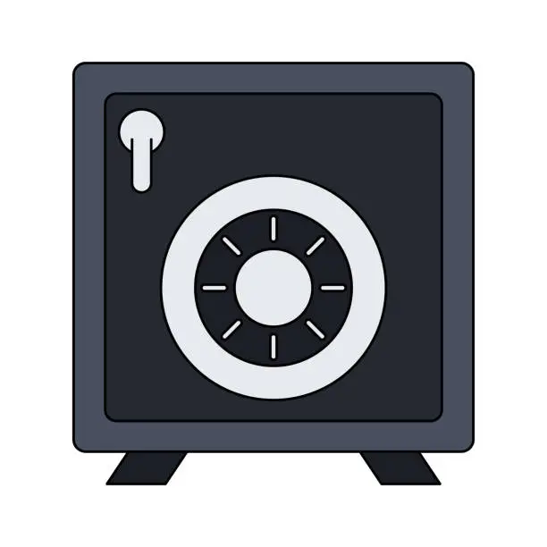 Vector illustration of Strongbox security device