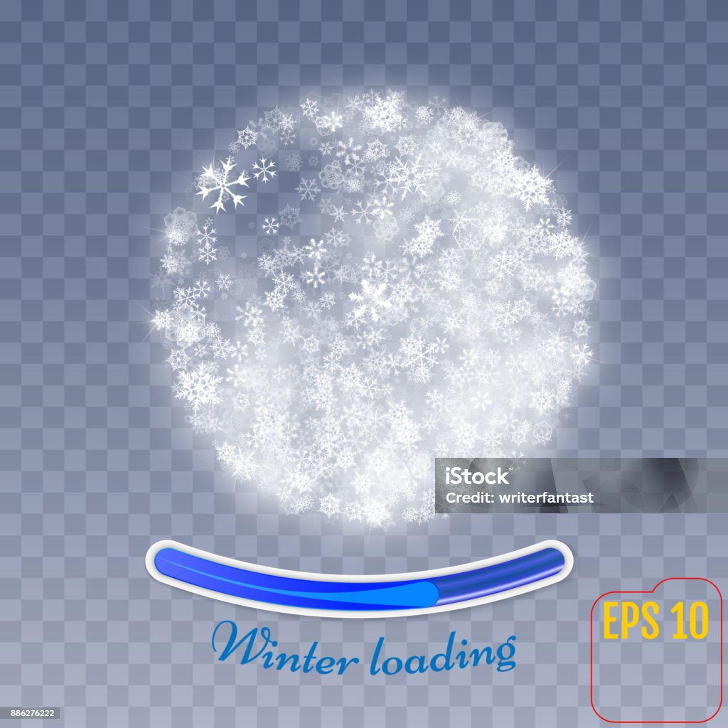 Winter Sphere Christmas Sphere With Snowflakes On Transparent Background Vector ...