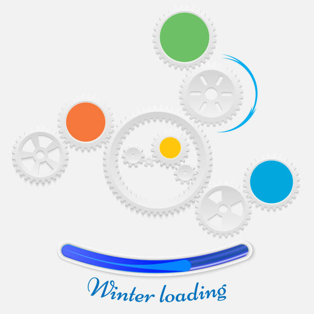 istock Vector gear relationship for business concepts. Can be used for info-graphic, advertising printing, website, modern template, business brochure. Winter loading concept 886276258