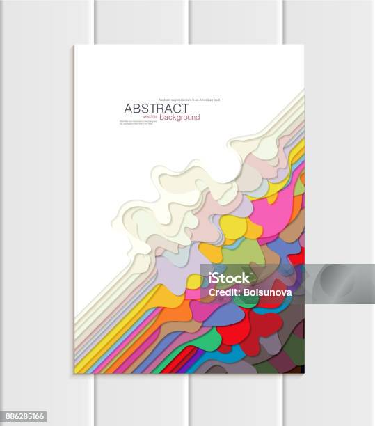 A5 Abstract Design Vector Brochure A5 Or A4 Format Abstract Uneven Colorful Shapes Design ...