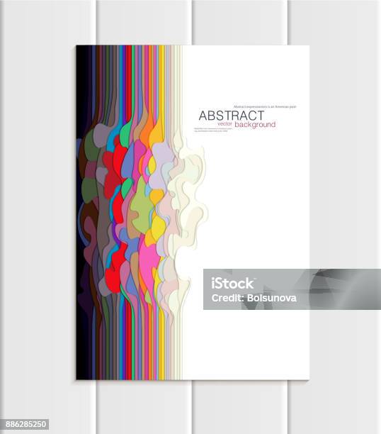 A5 Abstract Design Vector Brochure A5 Or A4 Format Abstract Uneven Colorful Shapes Design ...