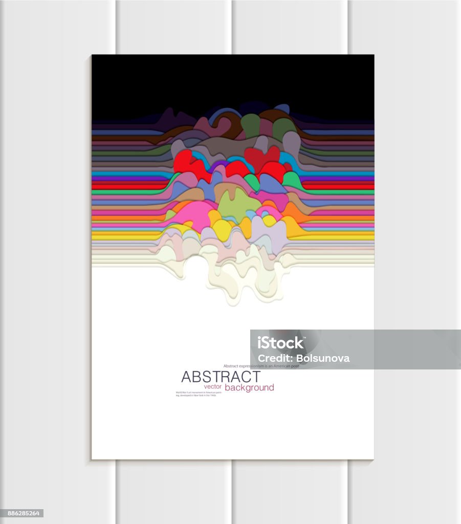 A5 Abstract Design Vector Brochure A5 Or A4 Format Abstract Uneven Colorful Shapes Design ...