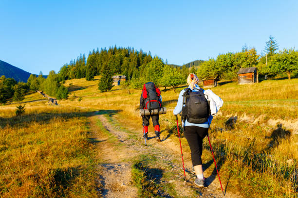 istock Tourists go hiking in the mountains 886294674