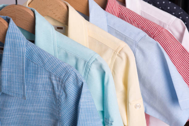 background of shirts hanging on a hanger