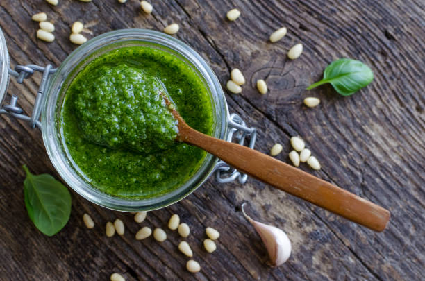 istock Pesto genovese sauce 886308980
