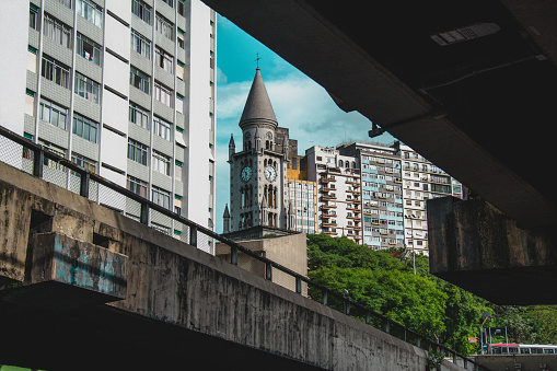 October, 2017, São Paulo, Brazil - special view of the church Nossa Senhora da Consolação.