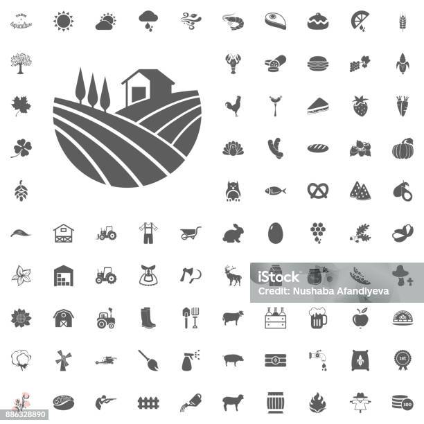 Agriculture And Farm Vector Icons Set Stock Illustration - Download Image Now - Farm, Icon Symbol, Logo