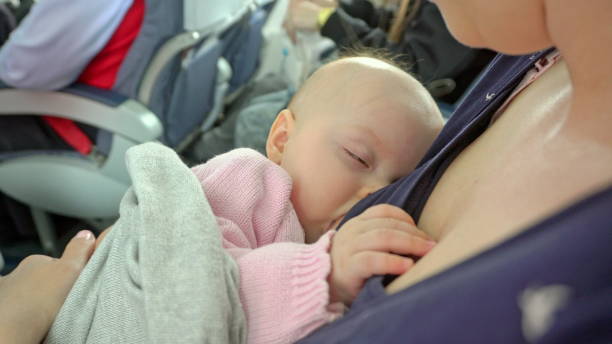 istock A Woman Breastfeeding her Child on a Plane 886359880