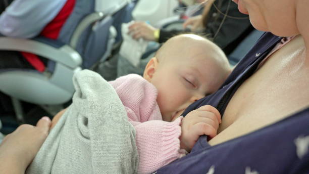 istock A Woman Breastfeeding her Child on a Plane 886359906