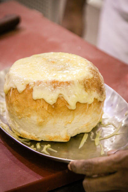 istock French Onion Soup in gratinated cheese bread 886382114