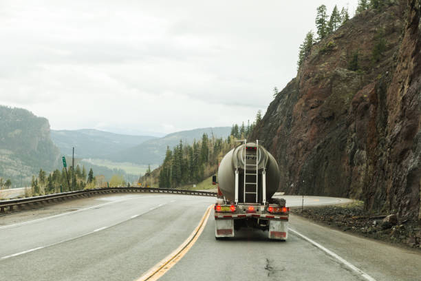 istock Truck on Rocky Mountain Pass 886382204