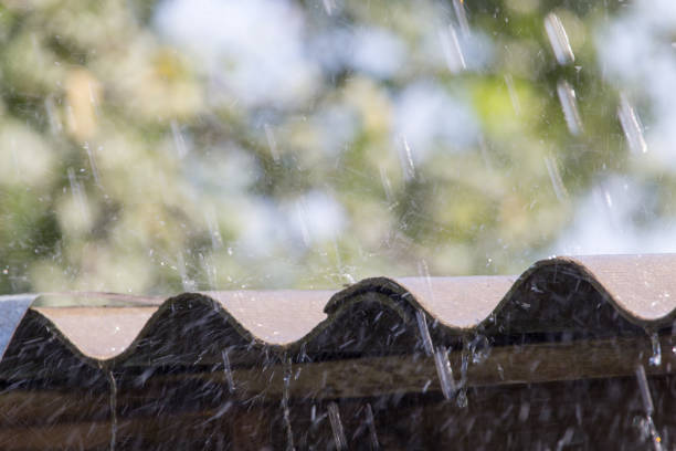 istock rain hit the roof in nature 886394858