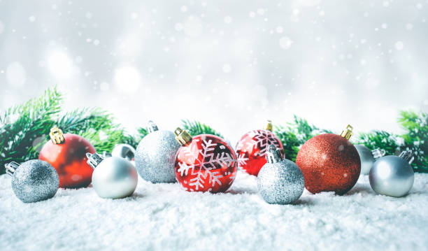 istock Christmas ball (ornament) on snow background. 886399986