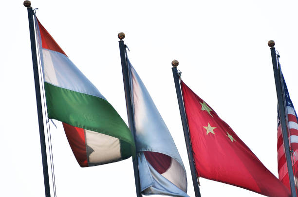 istock National flag are flying 886407974