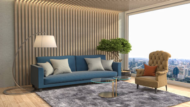istock Interior living room. 3d illustration 886416774