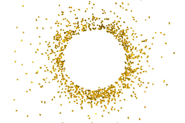 istock Circle gold glitter splash isolated on white background object decoration party merry christmas happy new year backdrop design 886439762