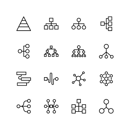 Diagram icon set. Collection of high quality black outline logo for web site design and mobile apps. Vector illustration on a white background.