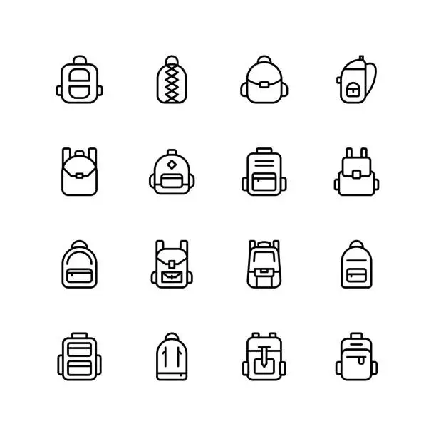 Vector illustration of Backpack icon