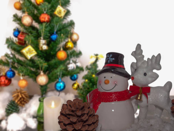 istock Merry Christmas , reindeer and snowman 886445378