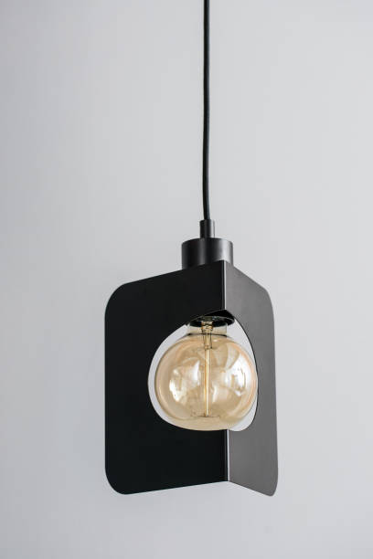 istock Hanging metal black edison lamp 886465696