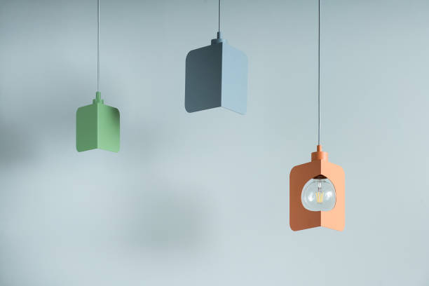 istock Hanging metal colorful edison lamps 886478960