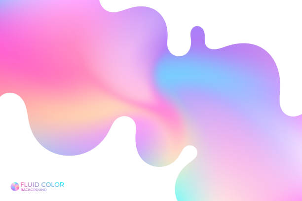 抽象的な波状の背景。虹色の背景 - しぶきを上げる イラスト点のイラスト素材／クリップアート素材／マンガ素材／アイコン素材