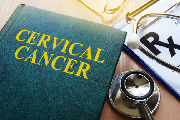 istock Book about cervical cancer on a desk. 886487536