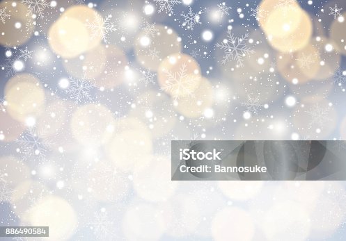 istock Christmas background with snowflakes. Vector Illustration. 886490584