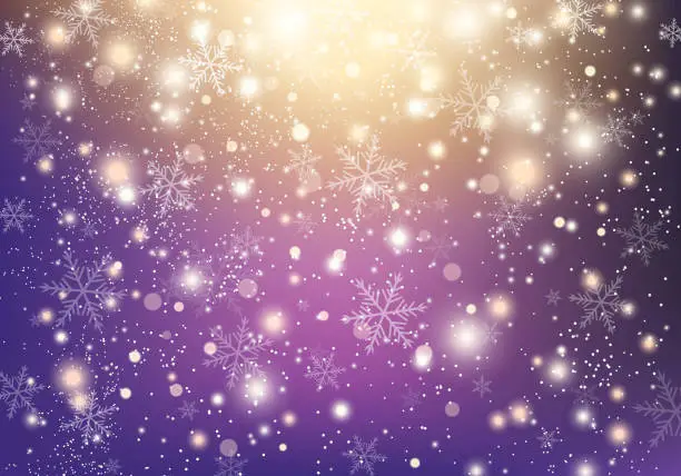 Vector illustration of Christmas background with snowflakes