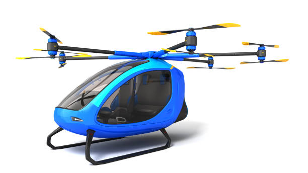 istock Electric Passenger Drone on the white background 886499968