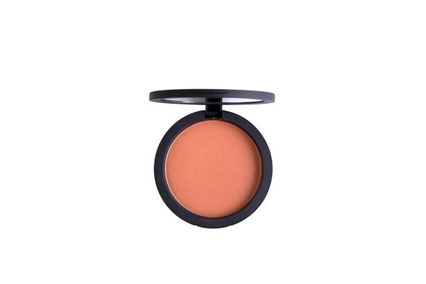Top view eye shadow, blush, powder, sculptor in a pack on a white background Top view eye shadow, blush, powder, sculptor in a pack on a white background. Isolated on white. blusher make up stock pictures, royalty-free photos & images