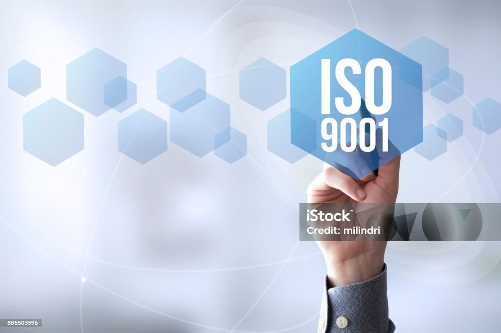 Verbindungen Stift Touch Iso 9001 - Lizenzfrei Urkunden Stock-Foto