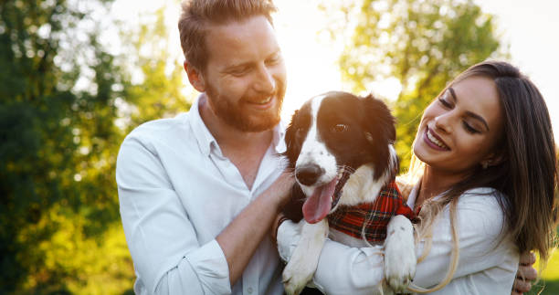 istock Couple playing with dogs 886504062