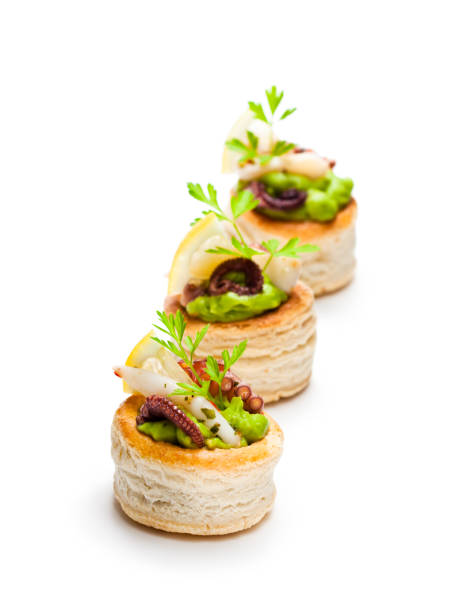 istock Vol-au-vents  puff pastry cases filled with salted squid and octopus 886504246