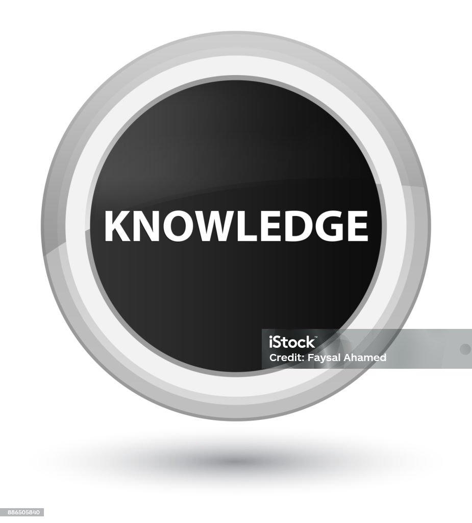 Knowledge Library Button Knowledge Prime Black Round Button Stock Illustration - Download Image ...