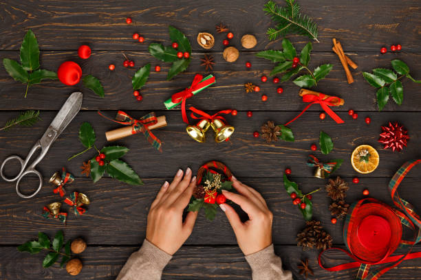 istock Creative diy hobby. Handmade christmas decoration 886507676