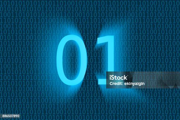 One And Zero Binary Codes In Computer Language Stock Photo - Download ...