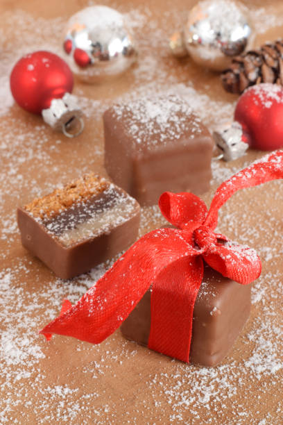 istock Pralines with christmas decoration 886514254
