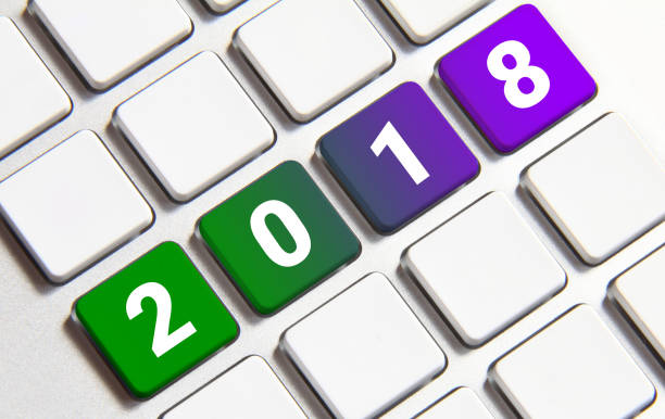 istock New year 2018 on the keyboard. 886520138